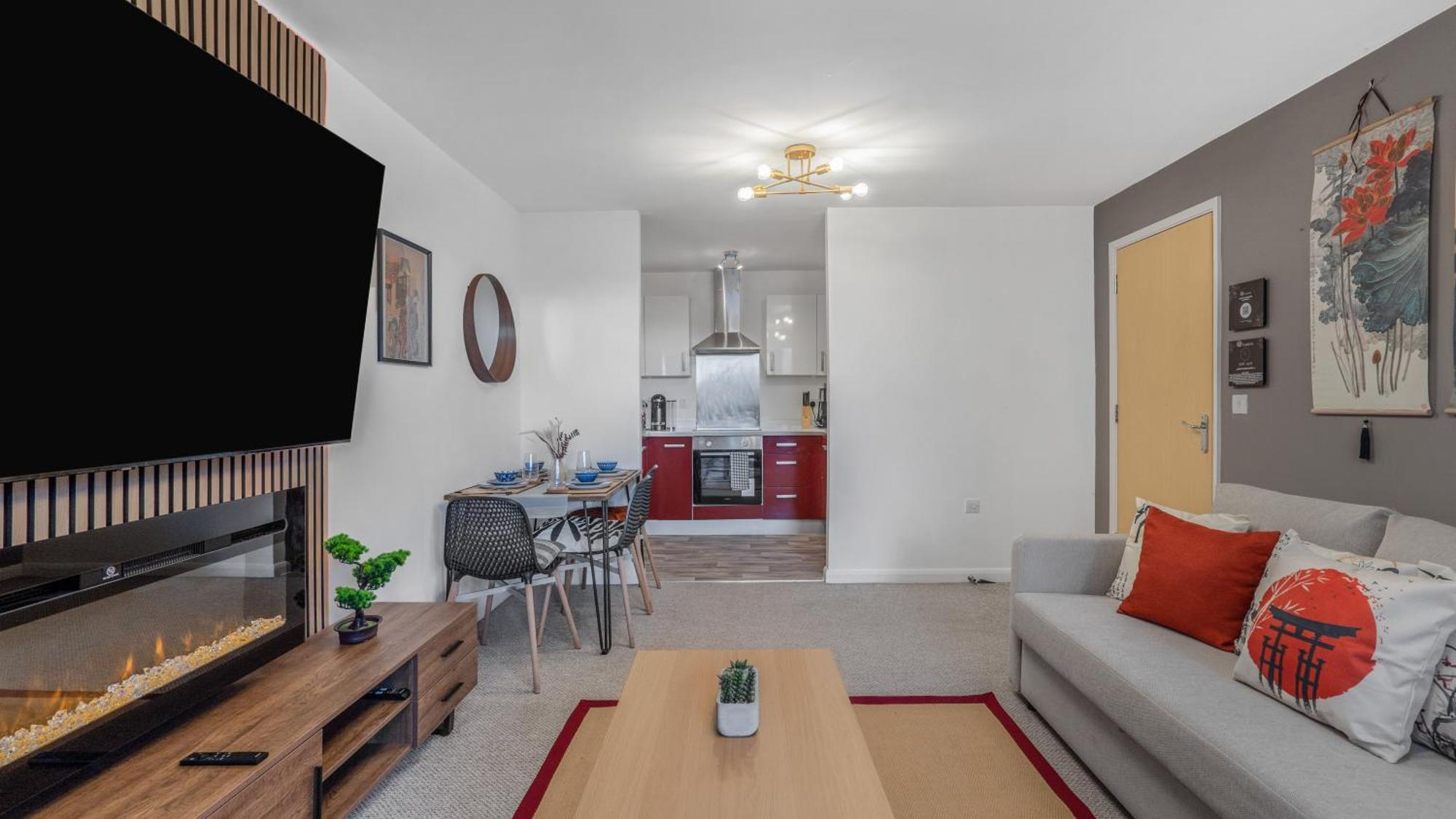 Japanese Suite 2Bed 2Bath, Free Park, Netfix, 75 Inch Tv, Games - City Centre- Maihom Birmingham Exterior foto
